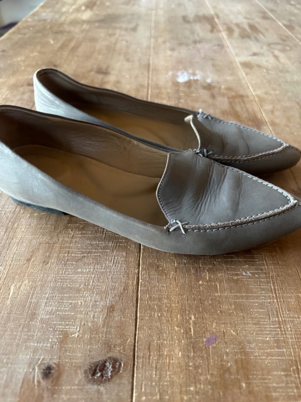 Poppy Barley Taupe Leather Women's Loafers